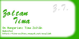 zoltan tima business card